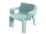 Summer - 4pcs Modern Stackable Plastic Armchair for Indoor/Outdoor Use Ergonomic Slatted Back W3450P323324