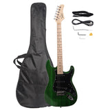 ZNTS GST Stylish Electric Guitar Kit with Black Pickguard Green 16945170