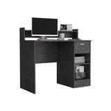 ZNTS Computer Desk with Top Open Shelf, 1-Drawer and 2-Storage Shelves, Smokey Oak B097133208