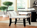 Set of 2 Chairs Black And White Leatherette Beautiful Padded Counter height Chairs Slit Back Design HS11CM3559PC-ID-AHD