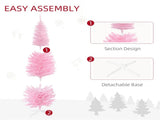 6 foot pink Christmas tree with bracket 49557255
