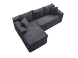 94.5" Cloud Modular Sectional Sofa Couch with L-Shape Chaise,Modern Minimalist Upholstered Couches W5515P479903