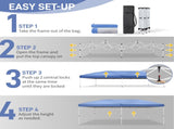 10x20 ft Blue Pop Up Canopy Tent, Instant Folding Shelter with 6 Mesh Panels, 2 02852761