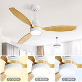 52 Inch Ceiling Fan Light With 6 Speed Remote Reversible Energy-saving DC Motor Remote Control for W934P146036