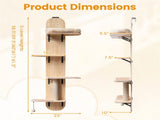 Door Hanging Cat Tree 5-Level Height Adjustable 4-Tier Climber No-Drill for Apartment Beige 95540825