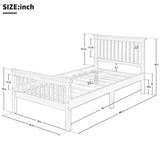 Wood Platform Bed Twin Bed with Headboard and Footboard WF191767AAP