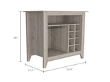 New Canaan 6-Bottle 1-Drawer 1-Shelf Bar Cabinet Light Grey B06280165
