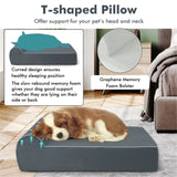 ZNTS Orthopedic Dog Bed Dog Sofa with Headrest and Removable Washable Cover 35691235