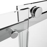 ZNTS S-RM6076TC 56-60"W x 76"H Sliding Shower Door, Frameless Glass Shower Door with Chrome Hardware, W1865P189852