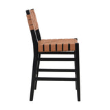 24.25'' Classic Counter Stools Set of 2,Brown PU Counter Stools with rubberwood Frame,Leather 74690.00BRN