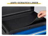 4-Drawer Locking Steel Tool Cart Blue & Black Two-Tone Design 63076679