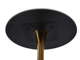 23.62"GOLDEN AND WHITE Tulip Table Mid-century Dining Table for 2-4 people With Round cremic Table W234P540492