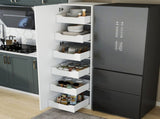Tall Slim Pantry Storage Cabinet, Freestanding Single-Door Kitchen Cupboard with 6 Pull-Out Drawers, W331P478441
