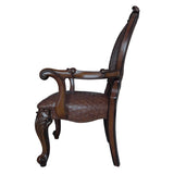 Brown and Cherry Arm Chair with Nailhead Trim B062P209290