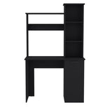 Carson Computer Desk with Hutch, Single Door Cabinet, Expansive Work Surface and 3-Tier Storage B200P188877