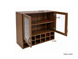 Wall-Mounted Wine Cabinet with Glass Doors, Hanging Wine Rack Storage Cabinet for Home Kitchen W331P474005