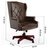 ZNTS 330LBS Executive Office Chair, Ergonomic Design High Back Reclining Comfortable Desk Chair - Brown W1550115019