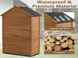 39.56"L x 22.04"W x 68.89"H Outdoor Storage Cabinet Garden Wood Tool Shed Outside Wooden Closet with 38532261