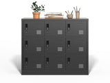 9-Door Employee Storage Locker, Metal Lockers for Office, Gym, School, and Homewith Card Slot 00575500
