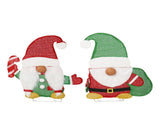 Set of 2 Lighted Gnome and Candy Cane Christmas Decorations, Pre-lit 2D Holiday Decor with 80 Warm 54892620