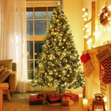 7ft Automatic Tree Structure PE PVC Material 650 Lights Warm Color 9 Modes With Remote Control 1200 25279170