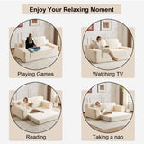 Loveseat Sofa, Comfortable Deep Seat Sofa Bed, Modern Small Corduroy Couch for Living Room 53495549