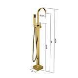 Freestanding Bathtub Faucet with Hand Shower W1533125182