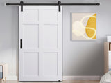 CRAZY ELF 28" x 84" Six Panel Real Primed Door Slab, DIY Panel Door, Modern Interior Barn Door, W936131955