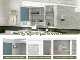 3-in-1 Bathroom Mirror Cabinet, 41-inch Wall Mounted Medicine Cabinet with Adjustable Shelf & Soft N710P358613K