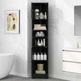 ZNTS Multi-Functional Corner Cabinet Tall Bathroom Storage Cabinet with Two Doors and Adjustable Shelves, WF530911AAB