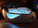 59" light luxury double corner whirlpool bathtub, 20 sets of multi-directional massage nozzles, W3605P566240