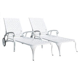 ZNTS Aluminium Cast lounge chair 2pcs white W640P186860