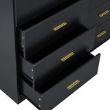 ZNTS Modern Black 8-Drawer Dresser for Bedroom - Ample Storage Wide Chest of Drawers, Sturdy & Safe W1785P201162