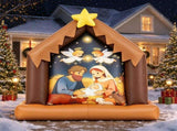 3.9 FT Christmas Inflatable Nativity Scene with Holy Family, Angels & Star, Built-in Cool White LED 39747804