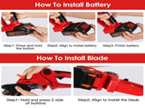 2-in-1 Cordless Grass Trimmer & Hedge Shear - 400W Motor , Lightweight 2.04lbs, 90&deg 00074415