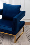 Lenola Contemporary Upholstered Accent Arm Chair, Blue T2574P164509