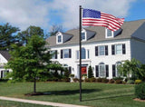 Flag Pole Kit for Outside House in Ground, 20FT Sectional Aluminum Extra Thick Flagpole, 5x3 US 81569699