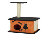 33" Halloween Cat Tree, Cat Tower Cat Tree for Indoor Cats with Spacious Cat Condo, Large Platform, 37611503
