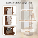 Full-length mirror solid wood rubber wood glass, 65.7*17.7in Large mirror W2987P225477