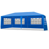 ZNTS 10'x20' Outdoor Party Tent with 6 Removable Sidewalls, Waterproof Canopy Patio Wedding Gazebo, Blue 53823303