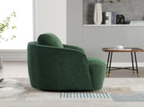 30.3"W Boucle Upholstered Swivel Accent Barrel Chair and Comfy Round Accent Single Sofa Chair, 360 W3188P400933