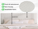 Findlay Plush 3D Upholstered Platform Bed in White Dove T2574P241780