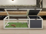 39.5Wood Tortoise House Indoor Turtle Habitat Reptile Cage for Small Animals Lizards, Geckos, with 46055856