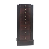 ZNTS Jewelry Cabinet Box Storage Chest Necklace Wood Walnut Stand Organizer 28727290