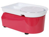 10 Inch Electric Pottery Wheel, Ceramic Clay Machine with Foot Pedal & Detachable Basin, 60-300RPM W465P381435