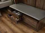 Dark brown, Column Coat Rack with Storage Shoe Cabinet 28345920