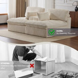 Double Chaise Lounge Chair Indoor,Oversized Upholstered Sleeper Cloud Couch,Deep Seat Luxury Sofa 11409761