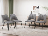 4-Chair Set Combination, Modern and Simple, With High Resilience Filling, Metal Legs, Adjustable W757P304077