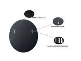Modern Hand-Crafted Crescent Crushed Diamond Wall Mirror, High Quality Multi-Use Vanity W3836P538580