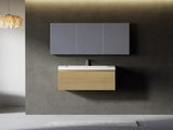 30'' Floating Bathroom Vanity with Sink, Wall-Mounted Striped Storage Cabinet with Soft-Close Drawer W1573P265195